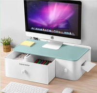 螢幕架 電腦顯示器增高架桌面收納盒辦公室桌增高底座整理抽屜置物