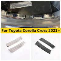 Fit For Toyota Corolla Cross 2021 - 2023 Rear Bumper Sill Plate Protector Plate Sill Trunk Guard Cover Trim Car Accessories