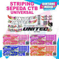 stiker sepeda Stiker Variasi Striping Sticker Tempel Logo Emblem Sepeda CTB United Jieyang Bintang M