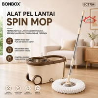 SAMONO PANOVA BONBOX Spin Mop Set 2in1 - Alat Pel Putar Pembersih Lantai Saringan Stainless BCT 704 
