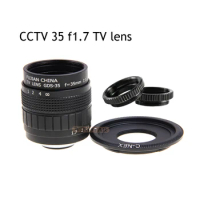 FUJIAN 35mm F1.7 CCTV TV Movie lens+C Mount+Macro ring for Sony E Mount Nex-6 Nex-7 Nex-5R A3500 A6300 A6100 A6400 A6500 A5100