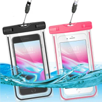 For Motorola Moto One Power / P30 Note Waterproof Case 360 Full Underwater Luminous Pouch Phone Bag For Motorola Moto X4