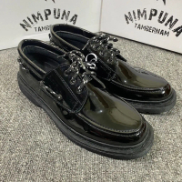 Sepatu Docmart Formal Loafers Tali Glossy Pria