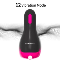 Male masturbators sex toys vibrator for men 10th gear vibration heating virtual vagina pussy massage men's masturbator sex doll