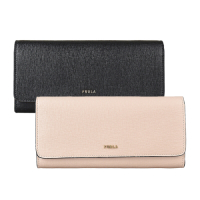 FURLA Babylon金字LOGO牛皮12卡釦式長夾(兩色)