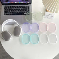 Cute Transparent color Case for AirPods Max Headphones,Clear Soft TPU Skin Anti-Scratch,Ultra Protective Cover for AirPods Max