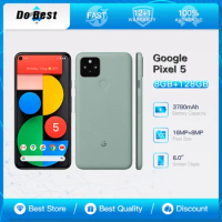 Original Google Pixel 5 5G Mobile Phone Unlocked 6.0'' 8GB RAM 128GB ROM Dual Camera NFC eSIM Octa Core 4G LTE Andriod CellPhone