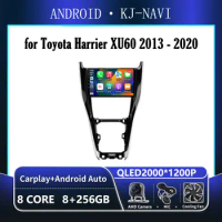 Carplay for Toyota Harrier XU60 2013 - 2020 Audio Stereo Android 14 Car Radio Multimedia Player GPS Navigation