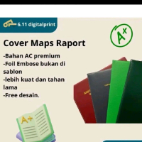 Sampul Raport/Ijazah Sekolah Custom Foil Embos Bahan Imitasi Tebal Ukuran F4 Desain Menarik Perlindu