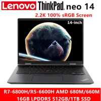 2022 Lenovo Laptop ThinkPad neo 14 Ryzen R7-6800H/R5-6600H AMD 680M/660M 16G LPDDR5 512G/1T SSD 14-inch 2.2K 100% sRGB Screen PC