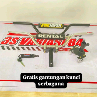 Paket Stang Trail+ Adaptor Stang+ Gantungan Kunci Serbaguna untuk Motor - Motorcycle