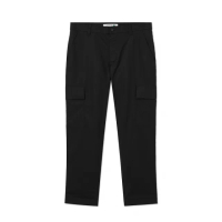 【LACOSTE】男裝-常規版型棉質工裝長褲(黑色)