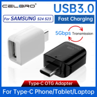 Type C To USB OTG Adapter Usb-A Data Transfer Connector For Samsung Galaxy S23 S22 Note 20 Adaptador Tab S8 S7 S6 Converter