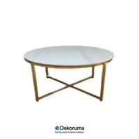 Dekoruma Tenzo LENORA Meja Tamu Round Sintered Stone / Meja Tamu Bulat Sintered Stone / Round Table 