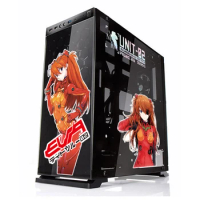 Evangelion EVA Anime Stickers for PC Case,Cartoon Decor Decal for ATX Mid Tower Computer,Waterproof Easy Removable