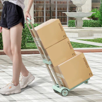 Take the Courier Trolley 트롤리 Folding Portable Student Luggage Outdoor Grocery Shopping Cart Trolley 접이식 카트 Mini Trolley Trailer