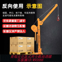 {台灣公司貨 可打統編}移動小吊機小型便攜式可折疊手搖簡易小吊機家用升降吊車提升機