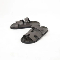 Sandal HERMES CHYPRE LEOPARD BLACK SANDAL 100% ORIGINAL 42