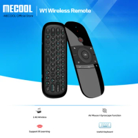 W1 Air Mouse Remote with Gyroscope Mini Keyboard 2.4G Wireless Connection IR Learning Function for TVbox PC Smart TV Pad Project