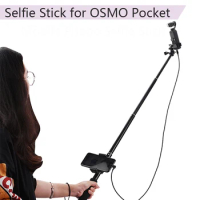 Outdoor Extension Pole Selfie Stick for DJI OSMO Pocket 2 Handheld Gimbal Phone Mount Clip Holder Extender Cable Accessory
