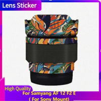 For Samyang AF 12 F2 E Decal Skin Vinyl Wrap Film Camera Lens Protective Sticker AF12 AF12mm AF12/2 12/2 12mm F/2 For Sony Mount