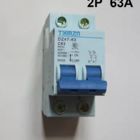 2P 63A 400V~ 50HZ/60HZ Circuit breaker AC MCB safety breaker C type