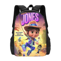 The Ridley Jones Fashion Pattern Design Travel Laptop School Backpack Bag Animation Cowgirl Animals Adventure Kids Netflix