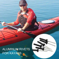 Durable Aluminum Rivets Rust-proof Kayak Rivets Durable Aluminum Kayak Rivets Kit with Rubber O-rings for Canoe Boat for Water