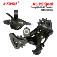 LTWOO Groupset LTWOO A5 1x9 9 Speed Groupset Trigger Shifter Lever Rear Derailleur MTB Bike Cassette 46T 50T, X9X7 Spare parts