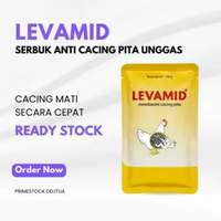 LEVAMID 100 Gram – Serbuk Anti Cacing Pita dan Cacing Gilik Unggas Ayam Burung MEDION