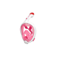 【Aropec】浮潛全罩式呼吸管面罩(粉色)