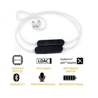 Neckband Wireless Bluetooth Cable LDAC/aptX Adaptive/aptX-HD/LL for HIFI DJ Monitor Earphone MMCX/2PIN/IE80/QDC/A2DC/IE40PRO