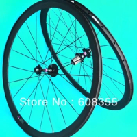 3k Carbon Matt Road Bike Clincher Wheelset 38mm Wheel Rim