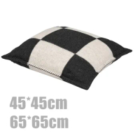 Luxury Plaid H Blanket Cashmere Blend Crochet Sofa Cover Portable Warm Scarf Shawl Fleece Knitted Throw Blanket and Pillow Cases