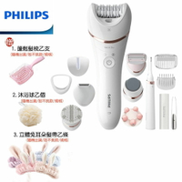【好禮三重送】PHILIPS BRE740 飛利浦頂規版淨柔絲滑刮拔兩用美體刀修容全配12件組 除毛刀