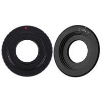 2 Pcs Camera C Mount Lens Adapter: 1 Pcs For Fujifilm X Mount Fuji X-Pro1 X-E2 X-M1 Camera Adapter Ring C-FX &amp; 1 Pcs For Micro-