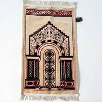 Sajadah Turkiye Akbar Platinum Beludru Bulu Tebal Besar Turki - L-XL MERAH RANDOM