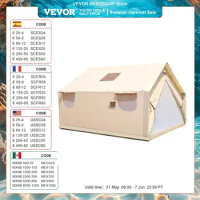 VEVOR Canvas Wall Tent with PVC Storm Flap Large Canvas Wall Tent Waterproof Camping Canvas Tents With Stove Camping Steel Pipe