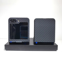 Hot Aramid Carbon Fiber Case For Samsung Galaxy Z Flip 5 Flip5 Case Ultra Thin Business Phone CASE Cover