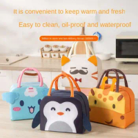 Portable Cartoon Stereoscopic Lunch Bag Oxford Cloth Thermal Insulated Lunch Box Bags Lunch Box Accessories Thermal Bag