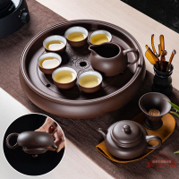 紫砂功夫茶具家用簡約簡約潮汕整套茶具現代陶瓷茶盤茶壺茶杯套裝
