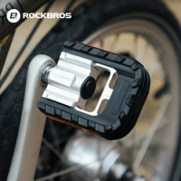ROCKBROS 2024 Bike Foldable Pedal Aluminum Anti-slip Reflective Strip Stable Easy Installation Self-lubricating Bearing Pedal