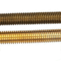 銅絲桿黃銅牙條銅全牙螺柱通絲全螺紋牙棒螺絲桿M4M5M6M8~M20*1米