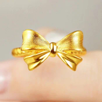 24k pure gold butterfly rings 999 real gold finger rings gold wedding rings