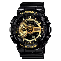 Casio Jam Tangan Pria Casio G-Shock GA-110GB-1AER Black And Gold Series Digital Analog Dial Black Re