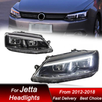 Car Headlights For Volkswagen VW Jetta MK5 2012-2018 R8 style full LED Auto Headlamp Assembly Projector Lens Accessories Kit