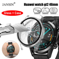 Watch Case For Huawei Watch GT 2 46mm case +Tempered Glass Screen Protective watch Cover Protector Frame for Huawei GT2 46mm