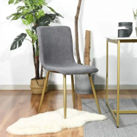 Dining chair set, dining room, kitchen with gold legs modern fabric upholstered dining chair set, set of 4
