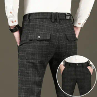 Casual Pants Men's Thin Straight Loose Pants Men's Slim Fit Business Versatile Korean Style Pants streetwear cargo pants