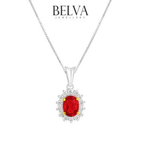 Liontin Berlian Batu Ruby - Belva Jewellery - BAPDBW03427 LIontin&Kalung